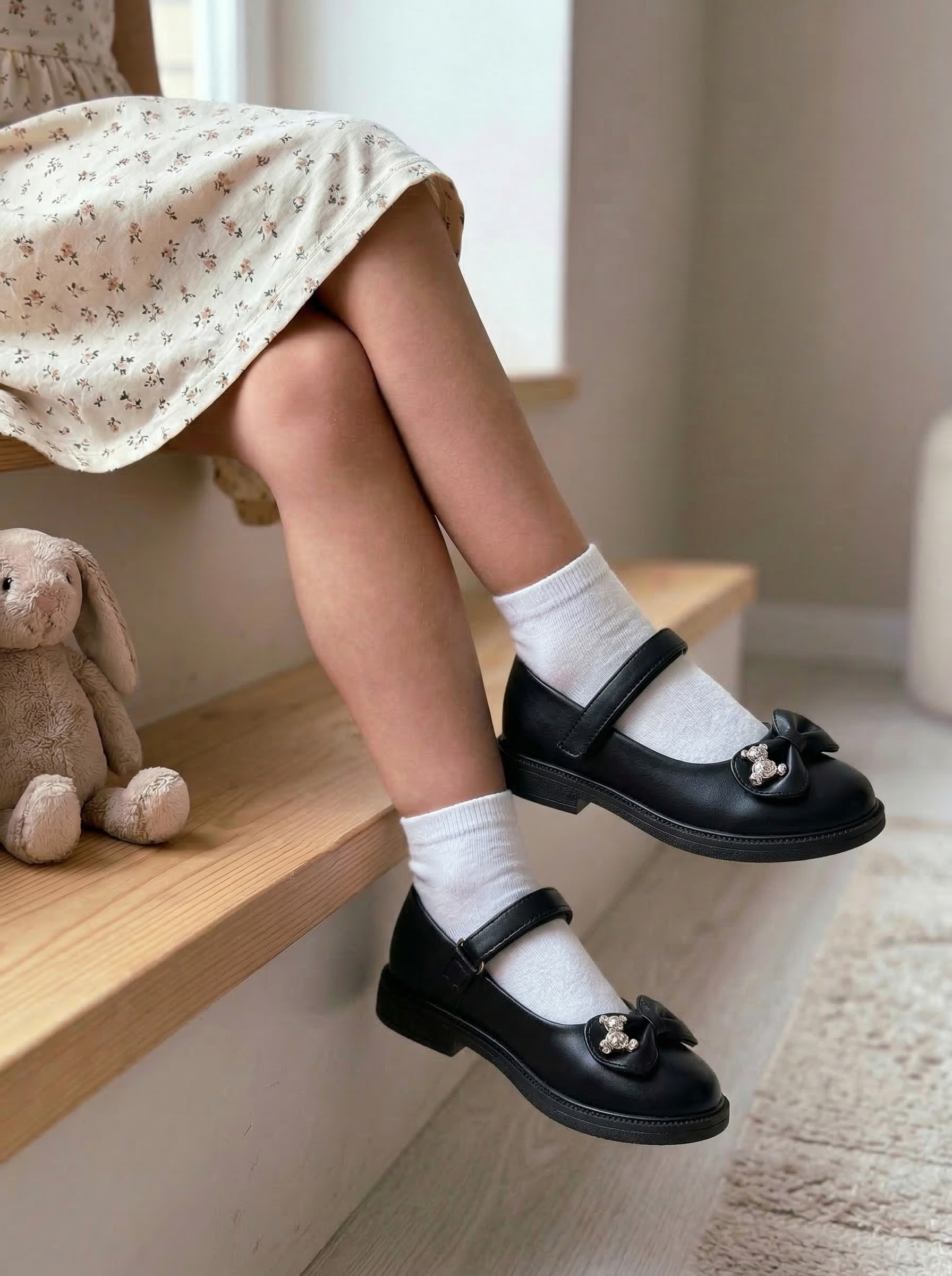 Черни обувки за момиче от еко кожа Lorete #24623