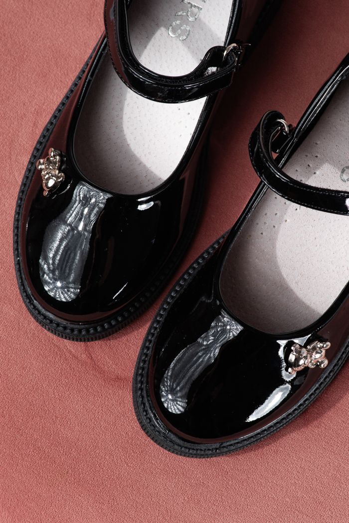 Обувки за момичета черни от лачена еко кожа Maria2 #24635