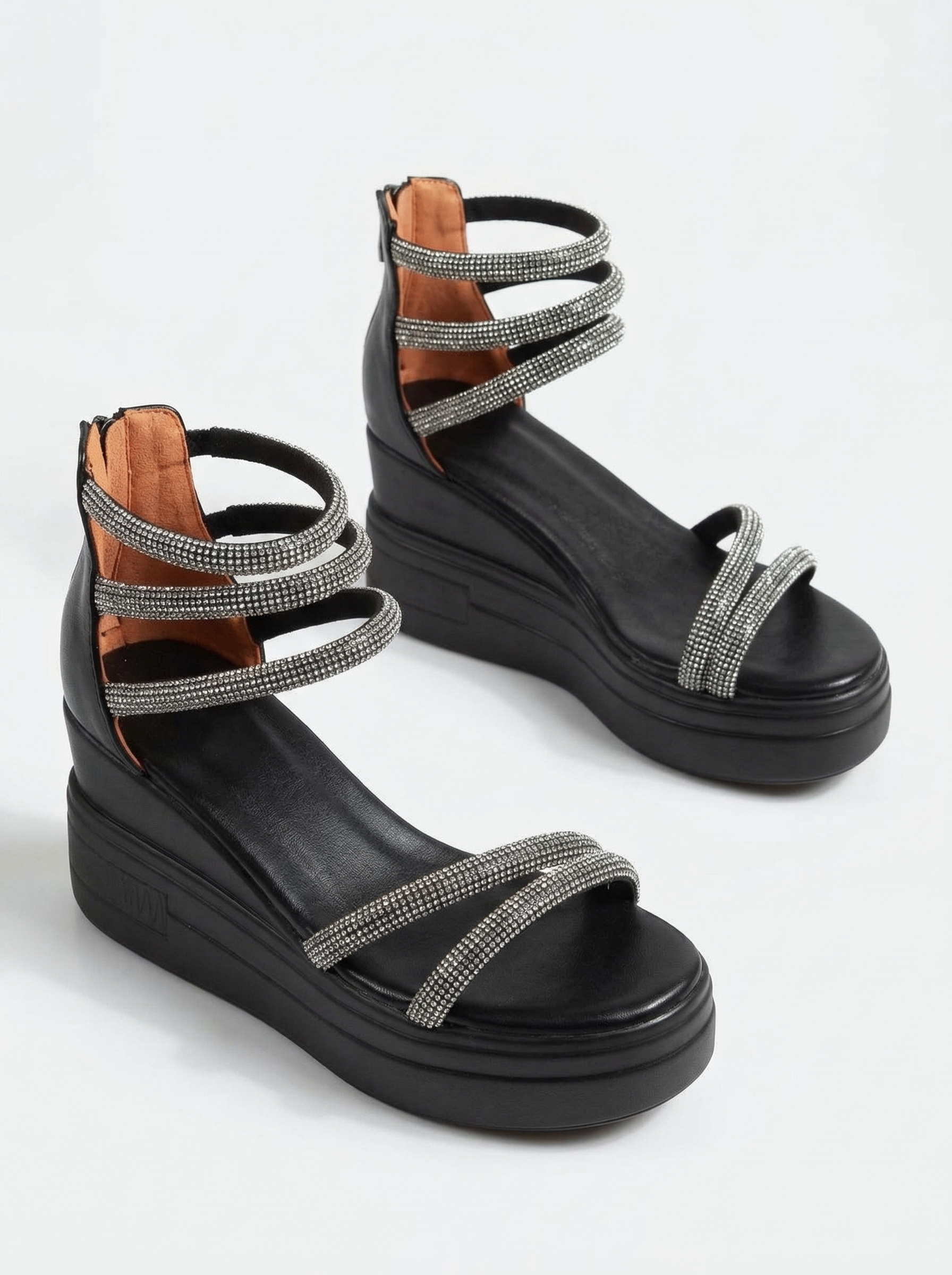 Дамски Сандали с Платформа  Skye Черни #14747
