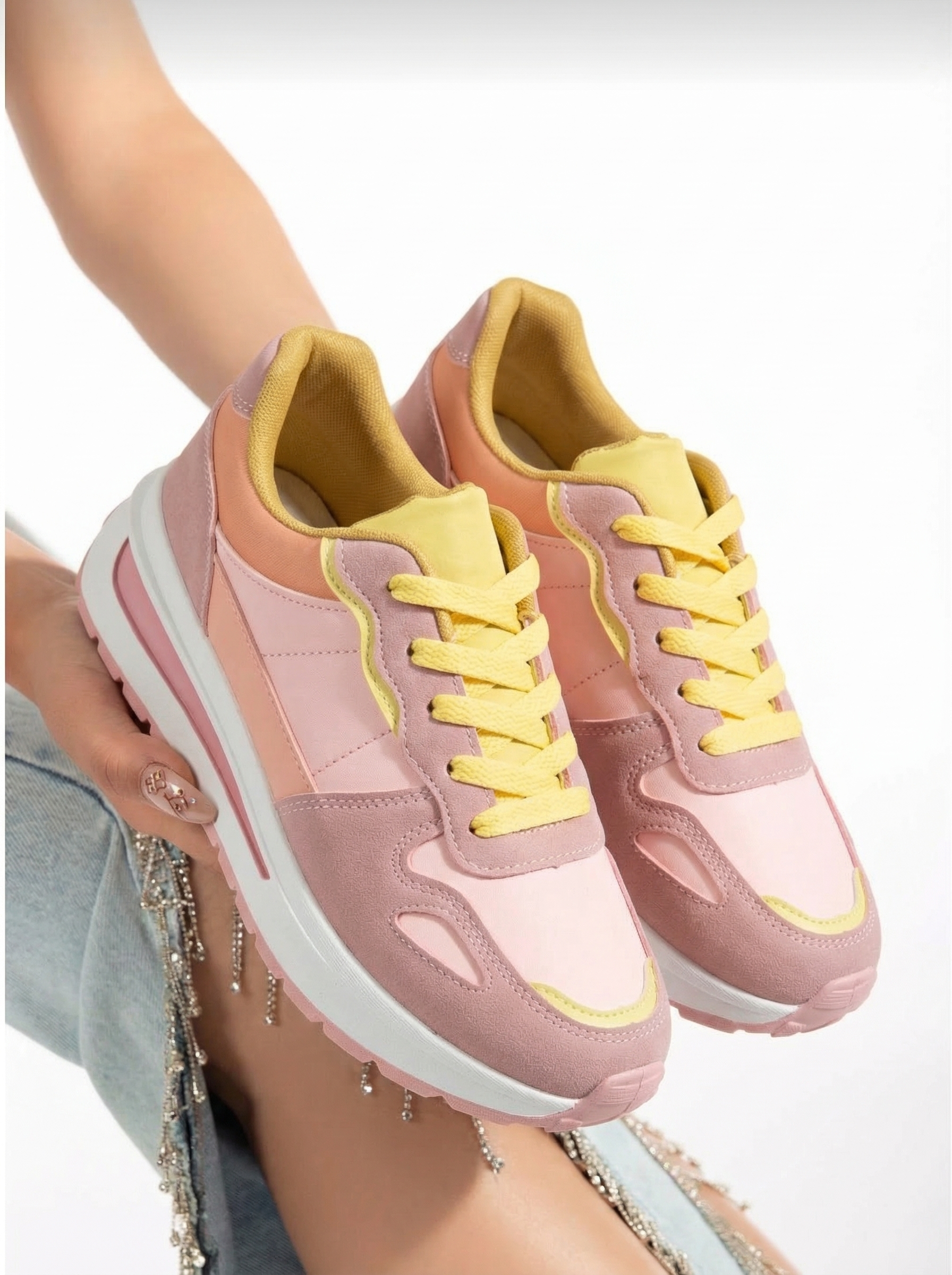 Дамски спортни обувки Down Розово #13758