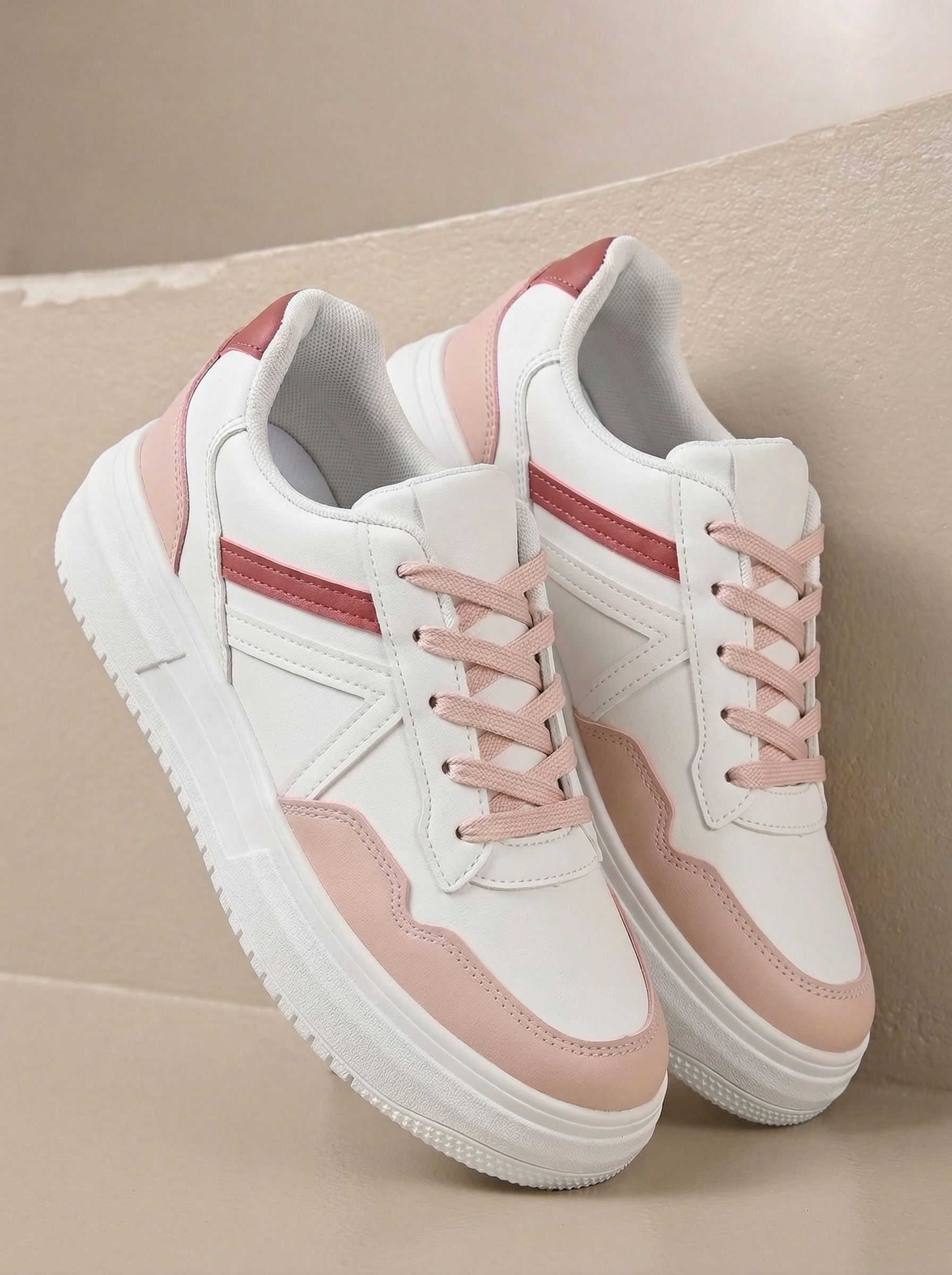 Дамски маратонки розови от еко кожа Alisa #22527