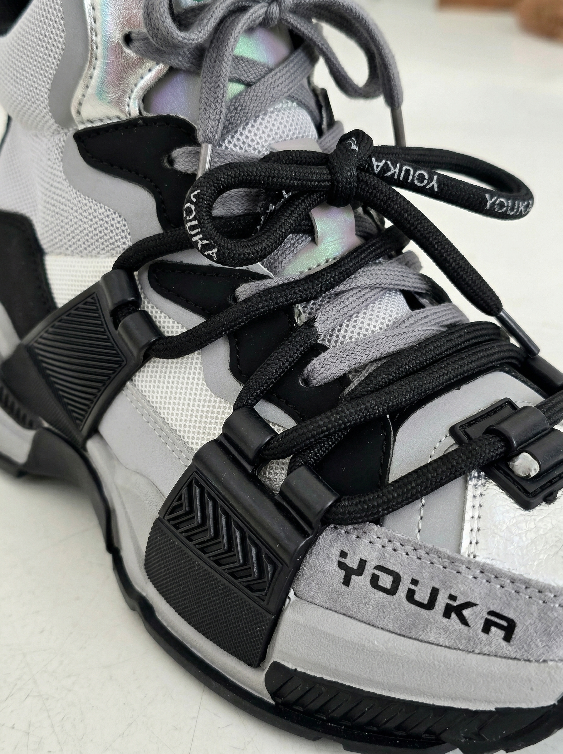 Дамски маратонки сиви от еко кожа Nyssa #24684