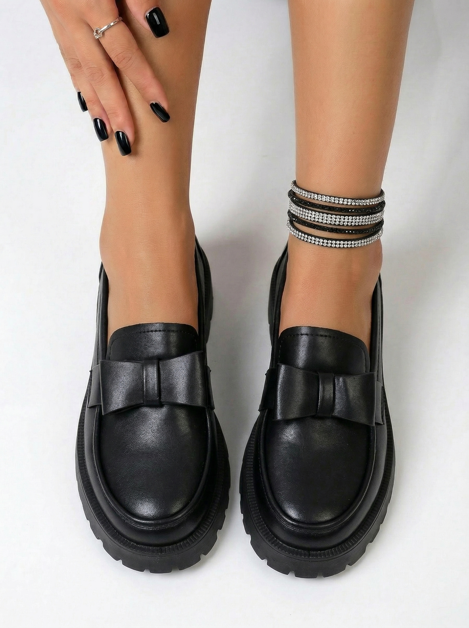 Всекидневни дамски обувки черни от еко кожа Brielle #24663