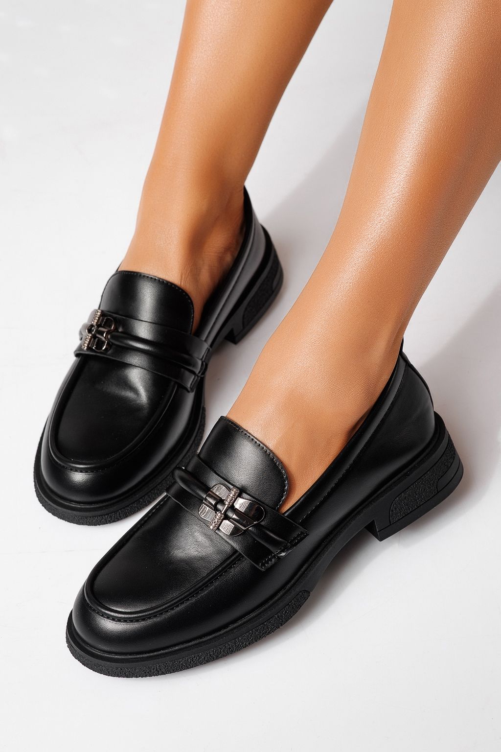 Всекидневни дамски обувки черни от еко кожа Calista #24897