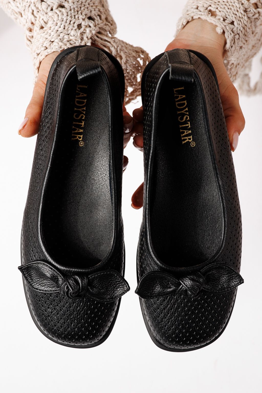 Дамски балерини черни от еко кожа Amaris #24945