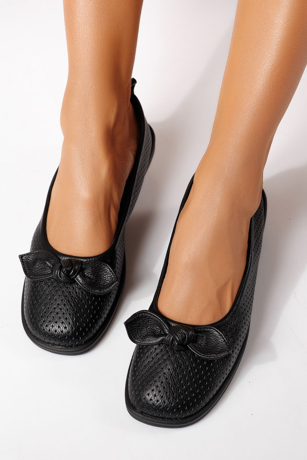 Дамски балерини черни от еко кожа Amaris #24945