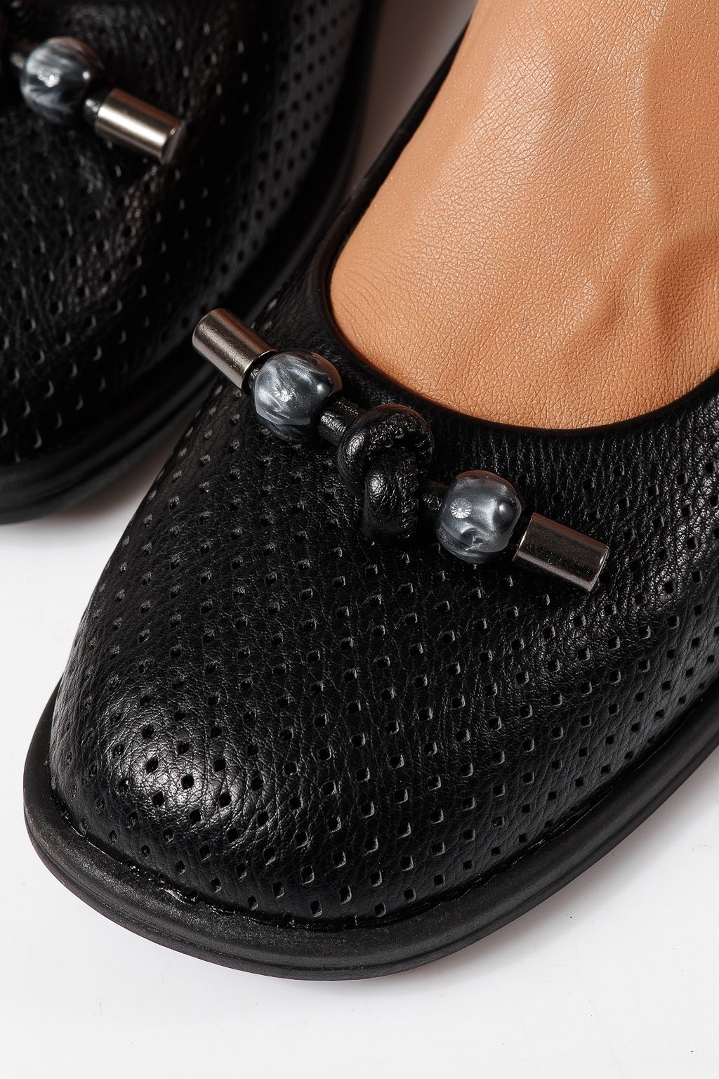 Дамски балерини черни от еко кожа Aeliana #24872