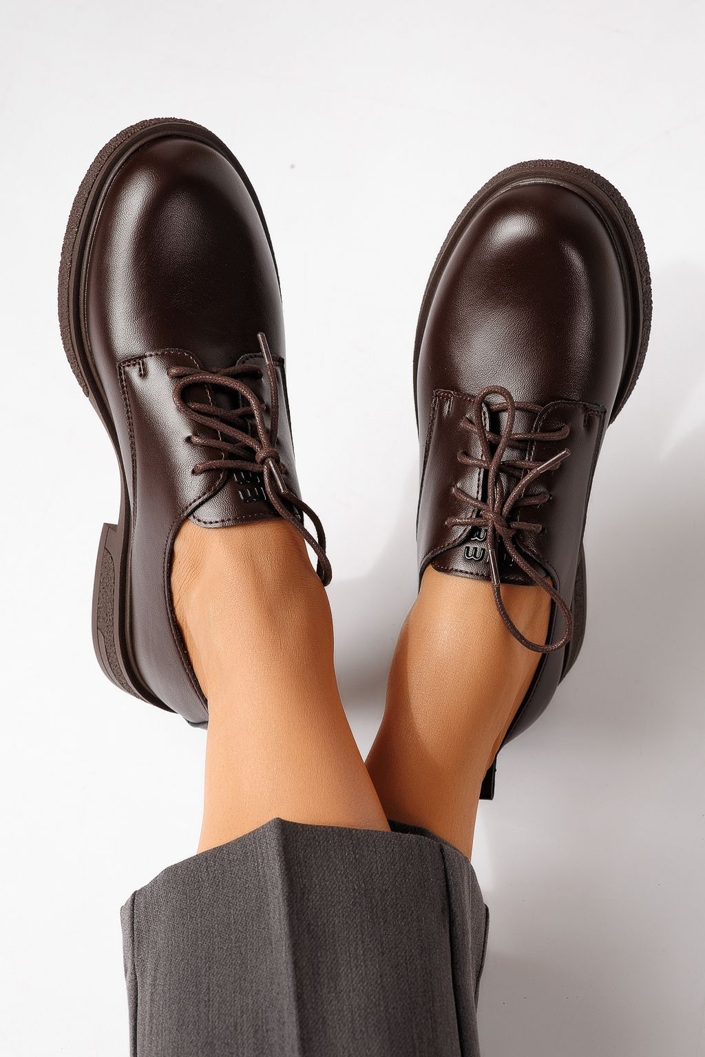 Всекидневни дамски обувки кафяви от еко кожа Bellamy #24889