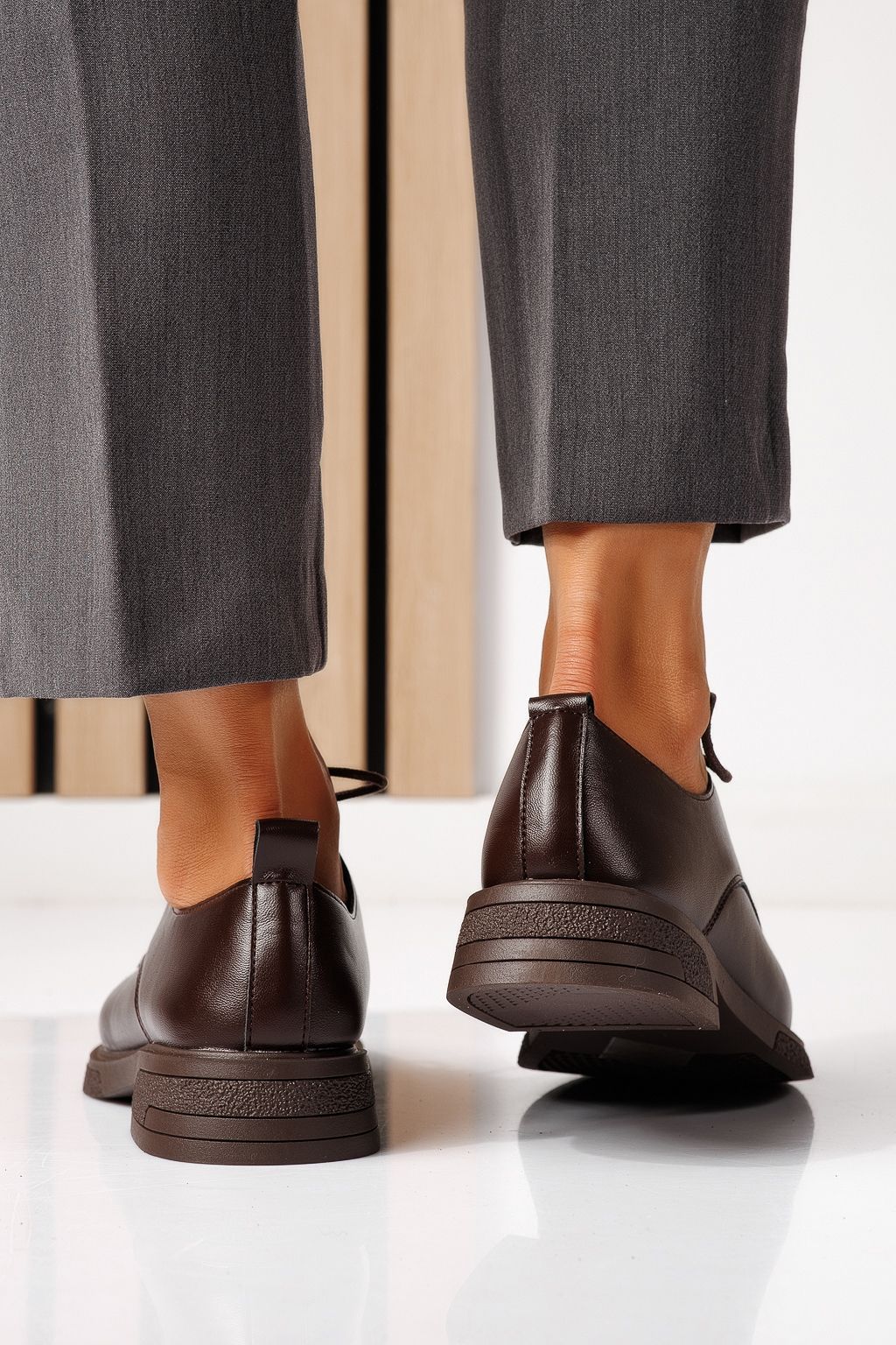 Всекидневни дамски обувки кафяви от еко кожа Bellamy #24889