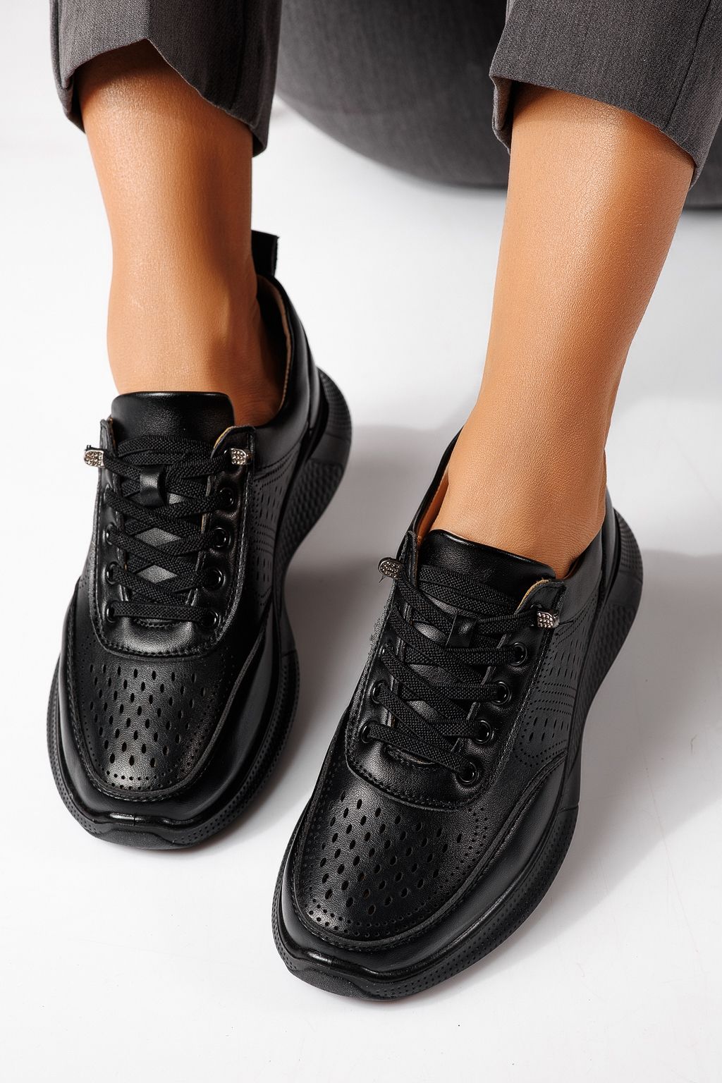 Всекидневни дамски обувки черни от еко кожа Bica #24938