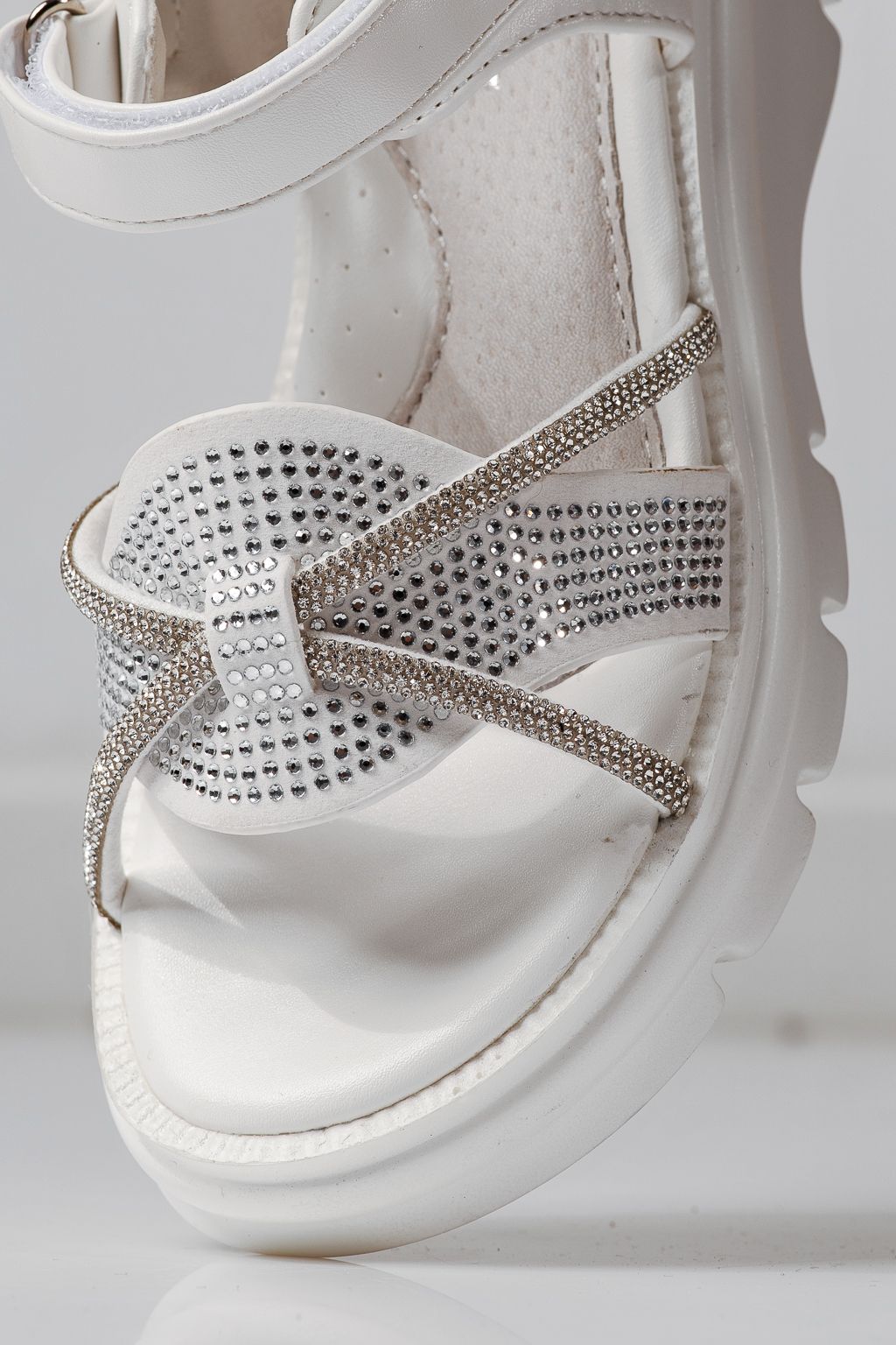 Детски сандали бели от еко кожа Althea  #24952