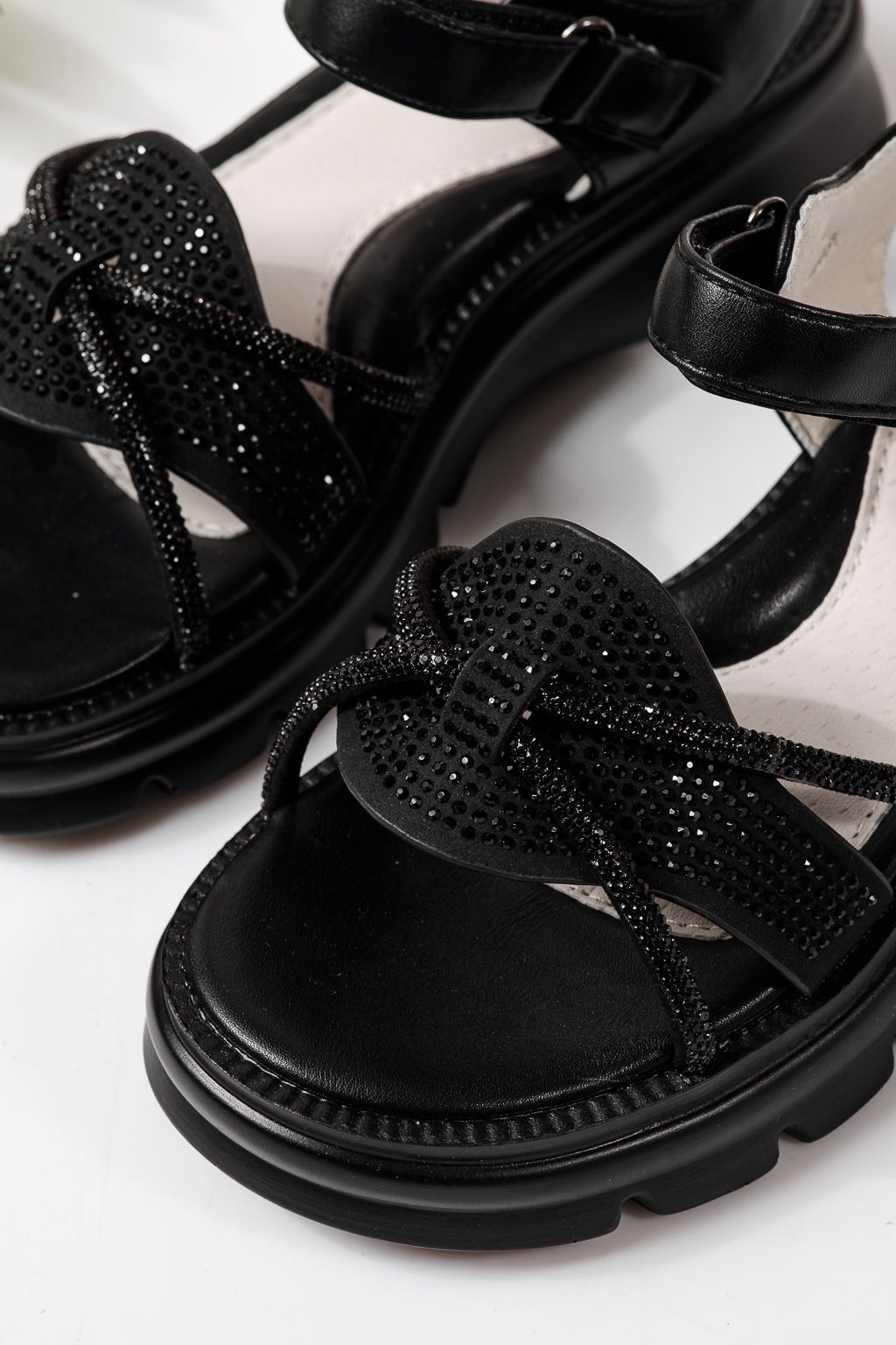 Детски сандали черни от еко кожа Althea  #24951