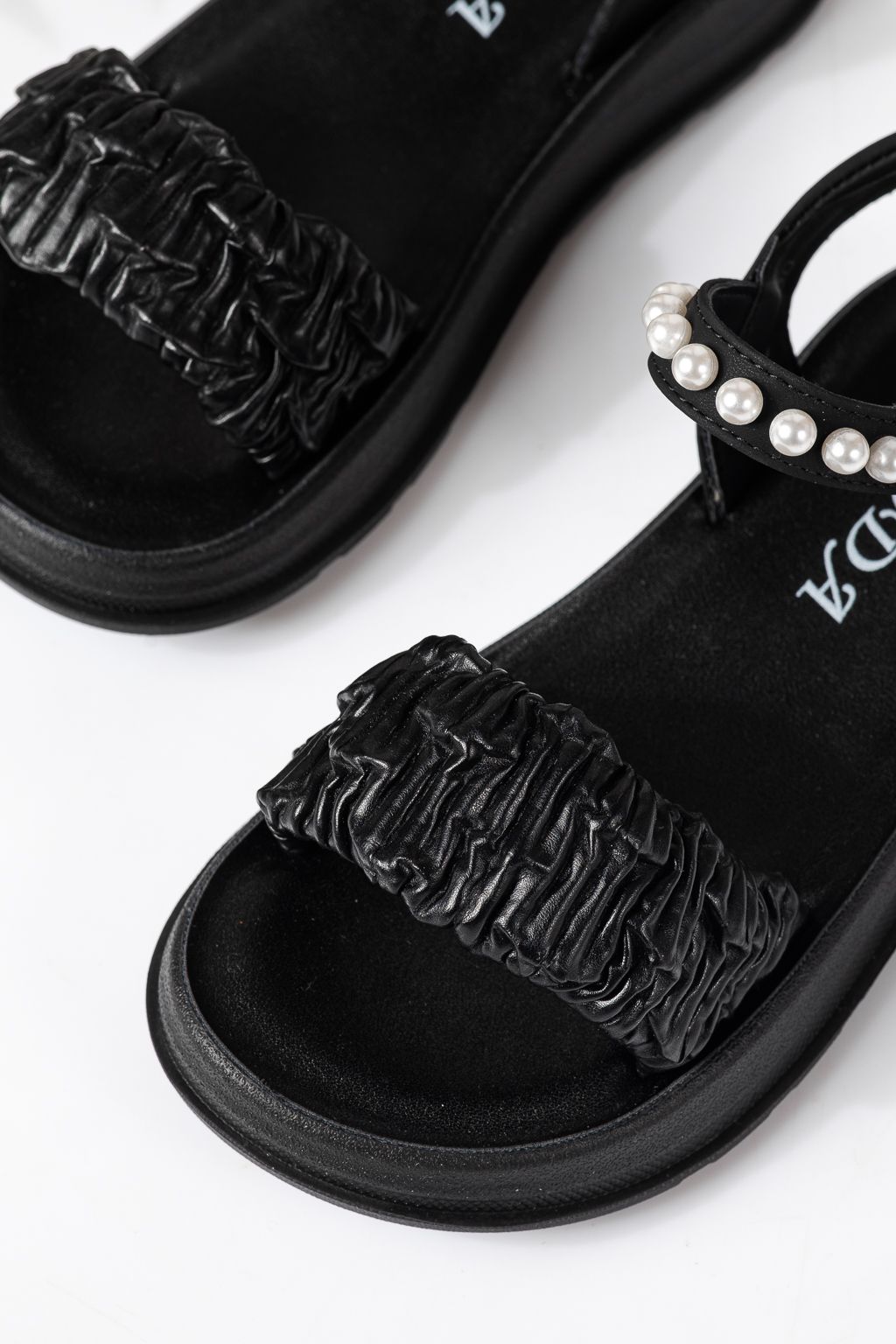 Детски сандали черни от еко кожа Harper #24962