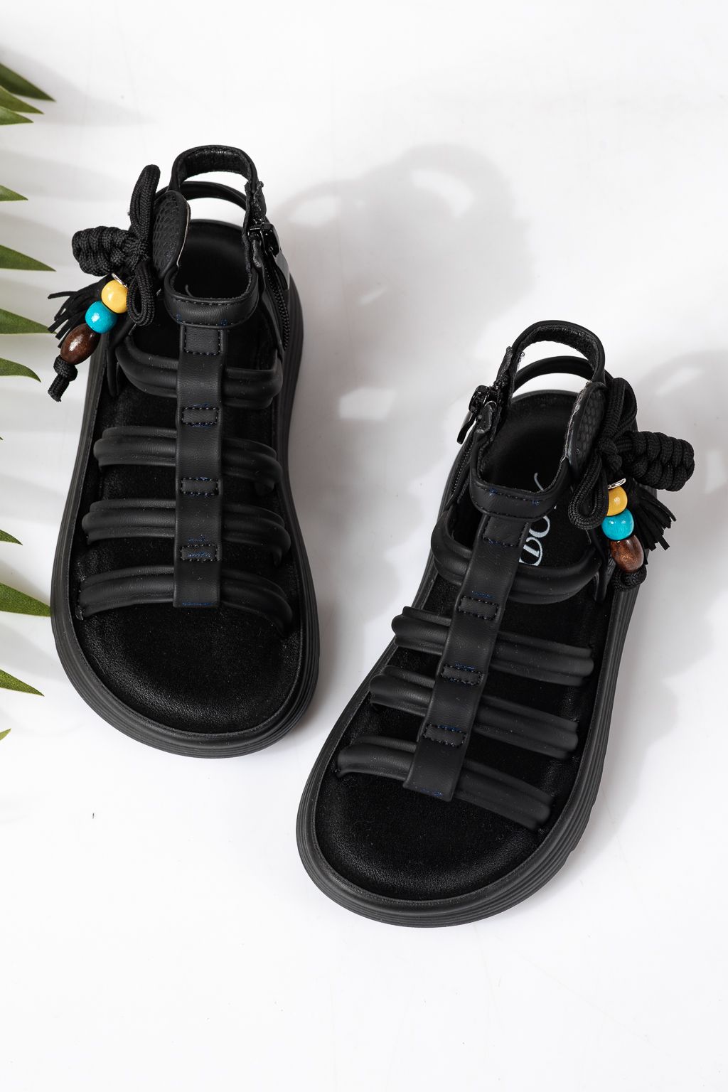 Детски сандали черни от еко кожа Madison #24923