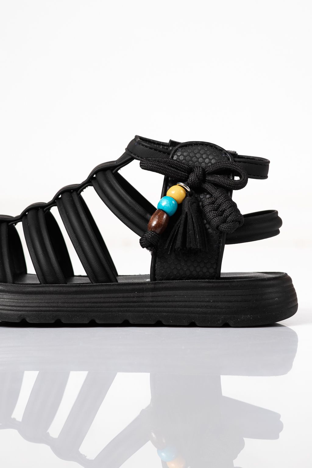 Детски сандали черни от еко кожа Madison #24923