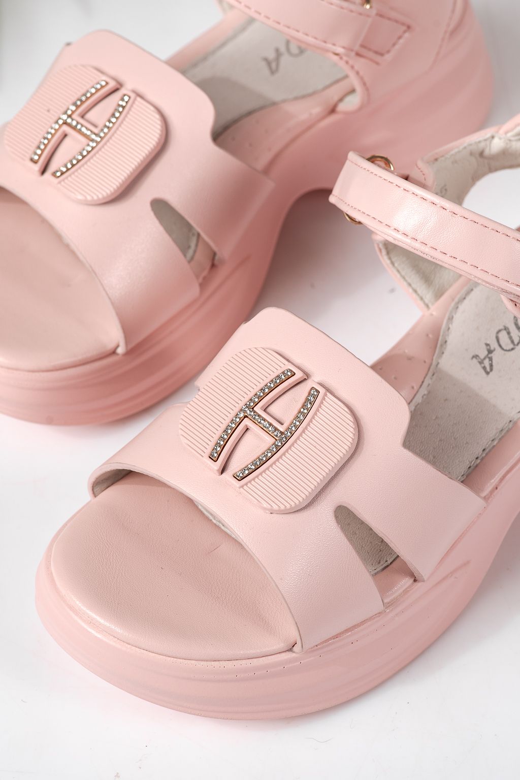 Детски сандали розови от еко кожа Fianna #24921