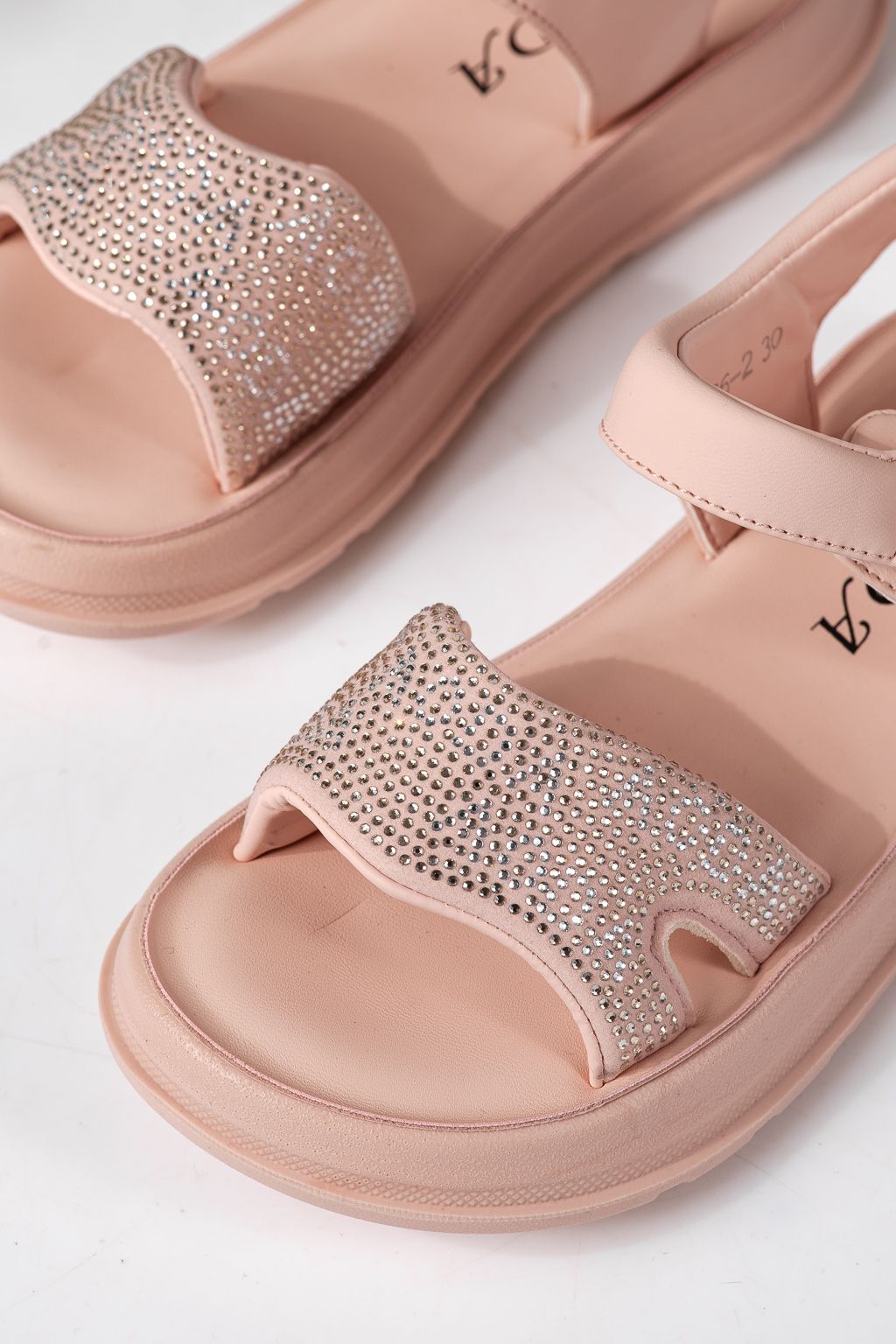 Детски сандали розови от еко кожа Ivara #24925