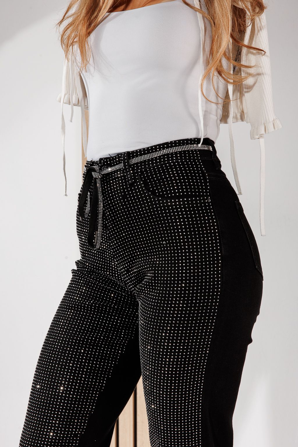 Дамски дънки Baggy Fit Alma черни #A1457