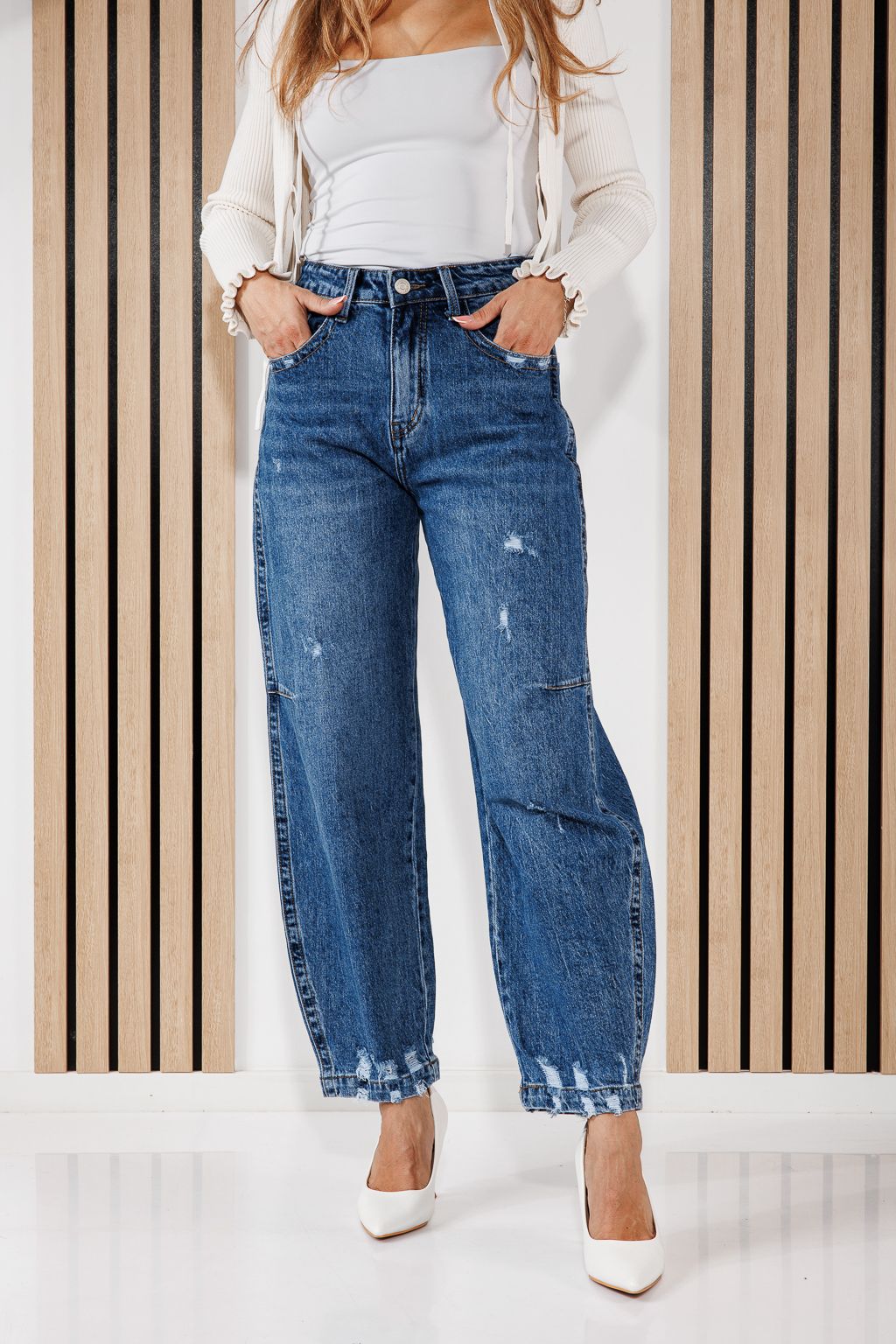 Дамски дънки Loose Fit Noa сини #A1450