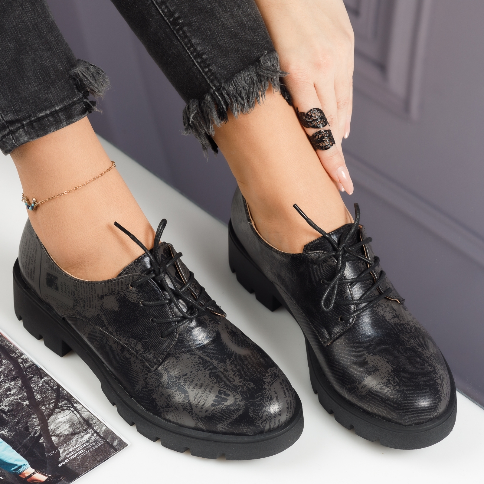 дамски ежедневни обувки Stefania черен #4104M