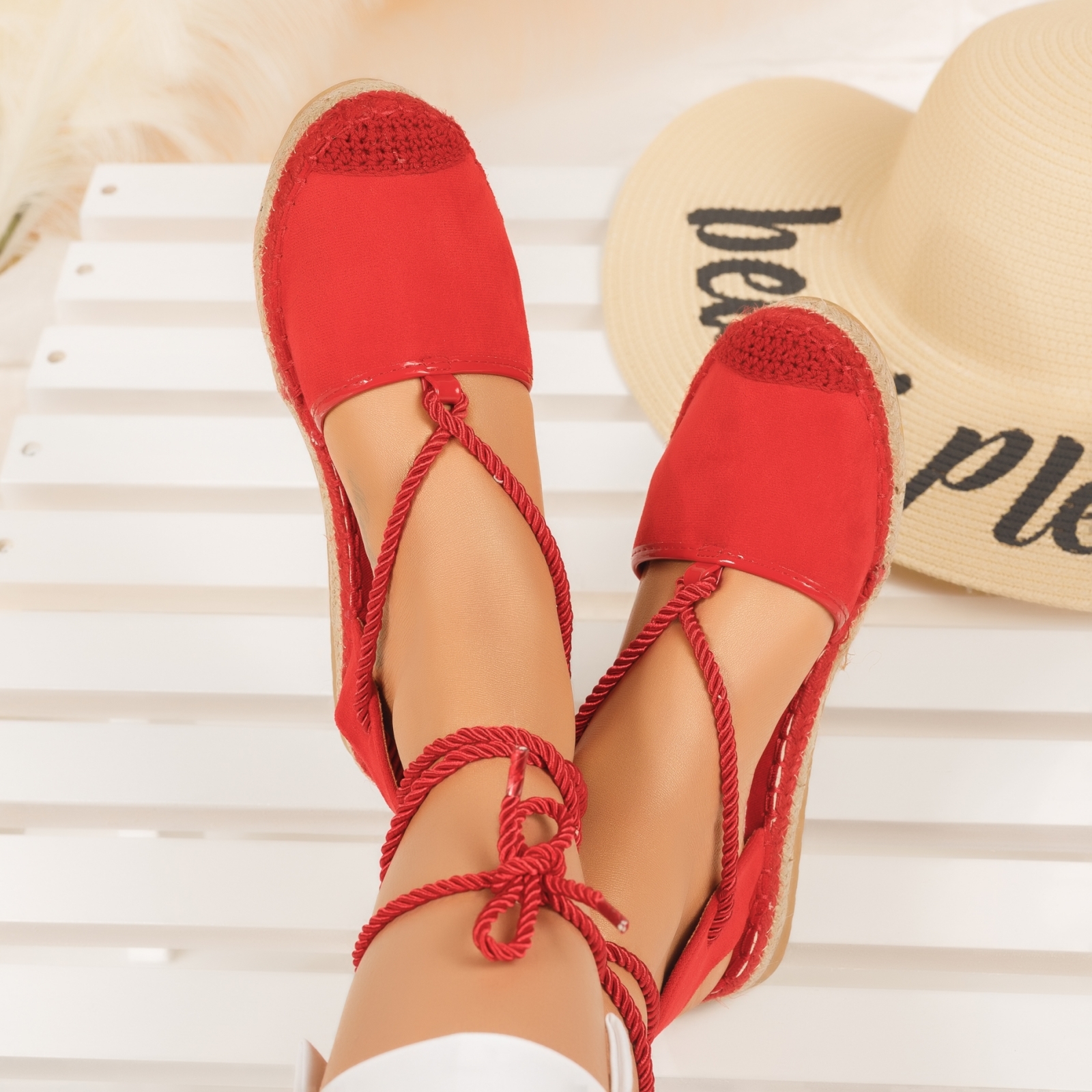 Дамски сандали с платформата Filip домати #4478M