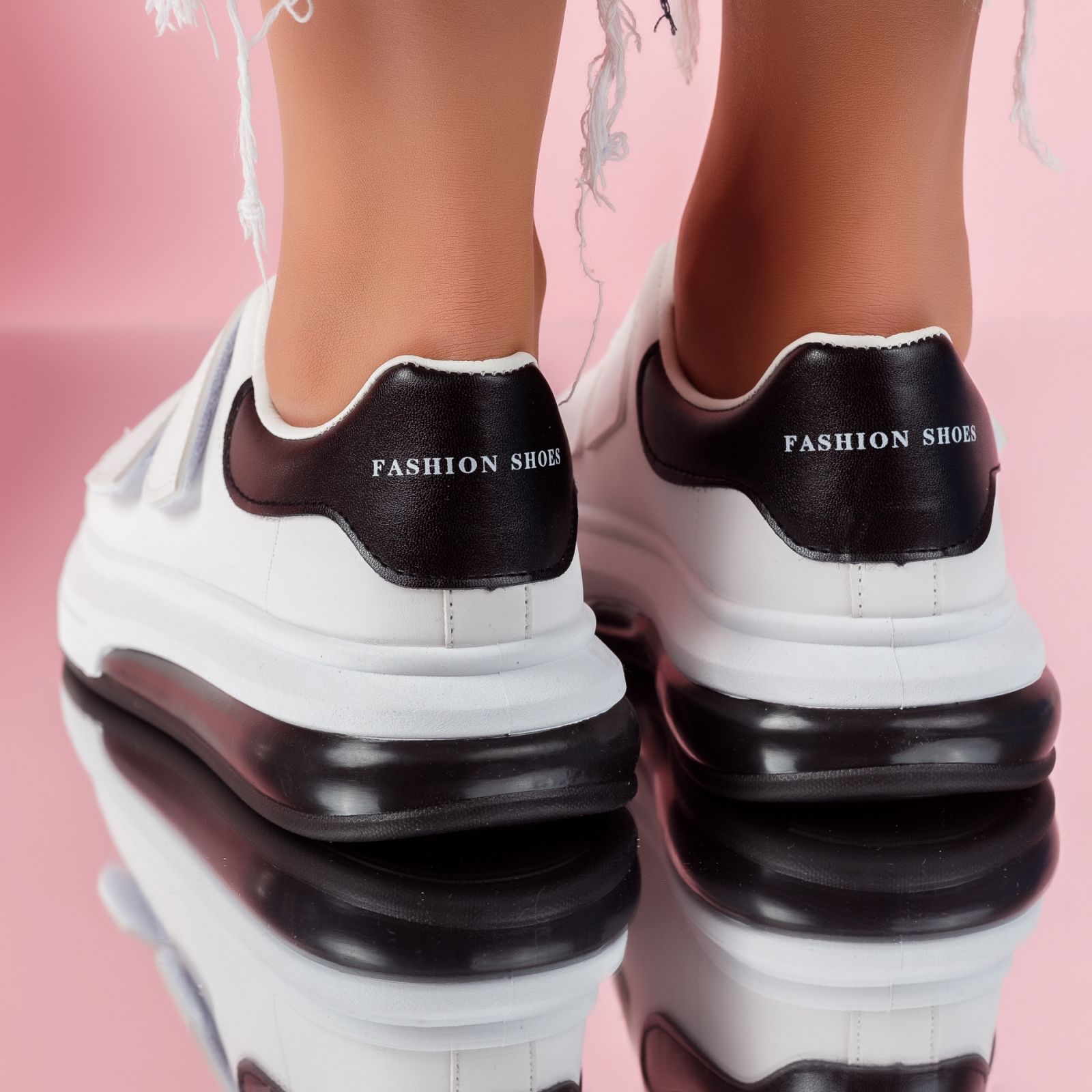 Дамски спортни обувки Adalynn Alb/Negru #4962M