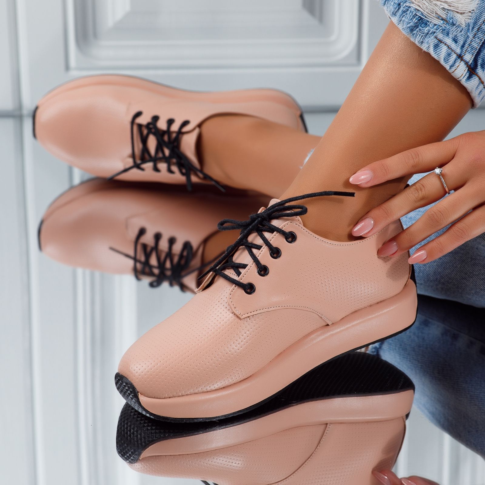 дамски ежедневни обувки Chloe розово #5085M