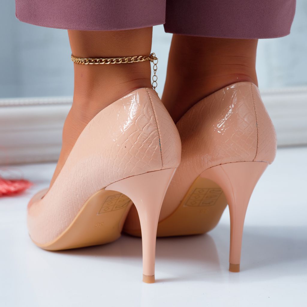 Обувки на токчета Galia розово #6666M