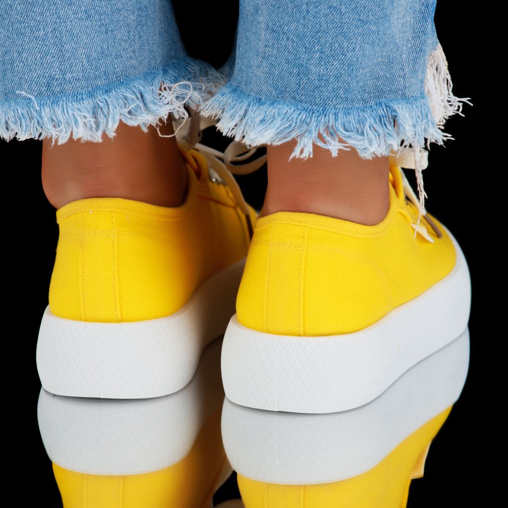 Дамски спортни обувки Gloria Жълто #6846M
