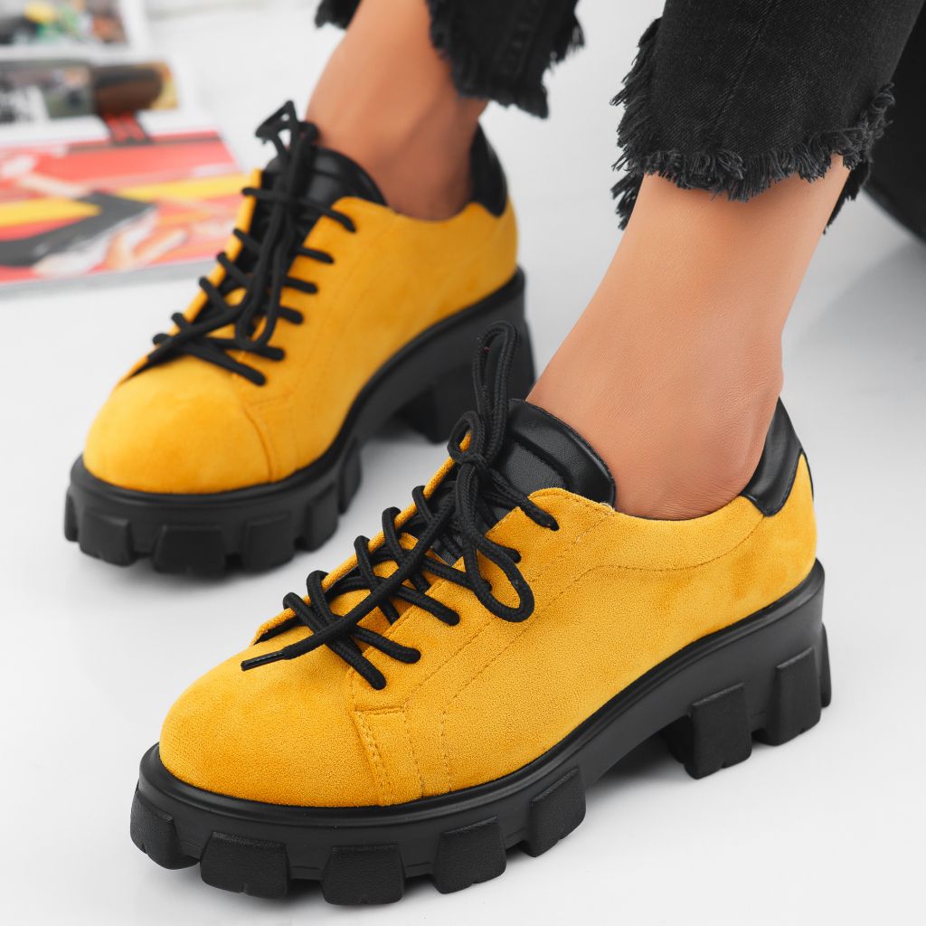 Дамски ежедневни обувки Oryn Жълто #7109M