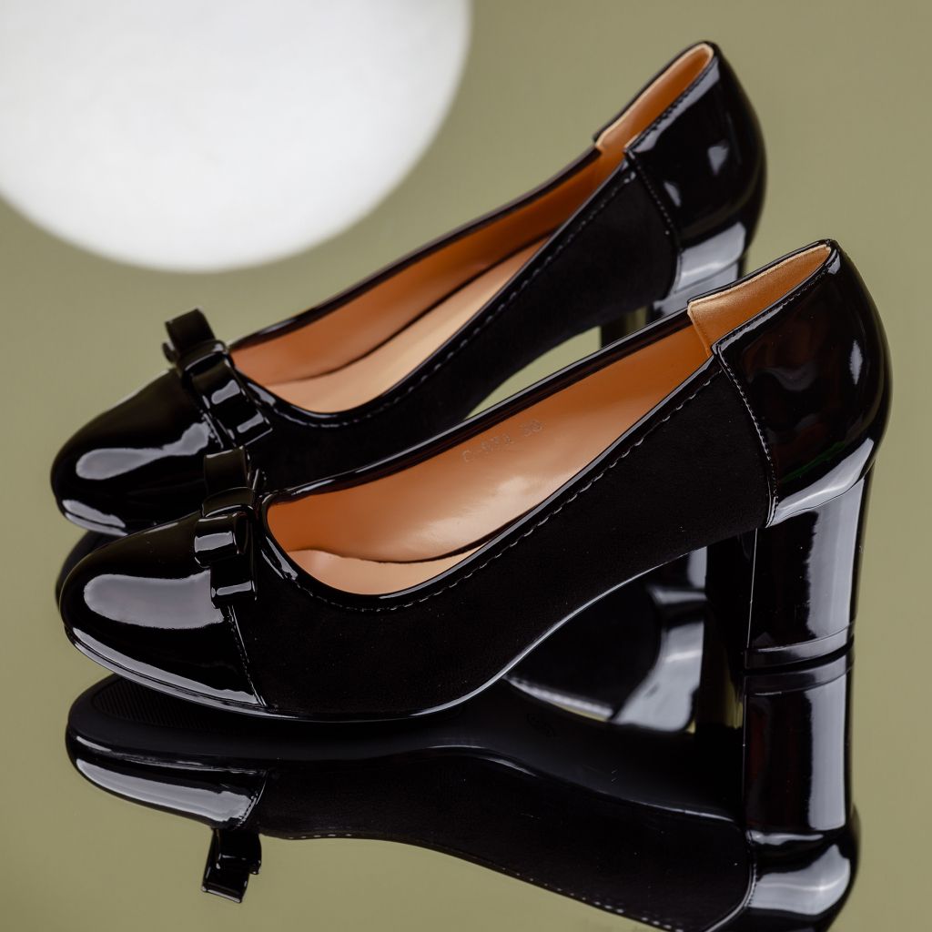 Дамски обувки на ток Ana Черен2 #7008M