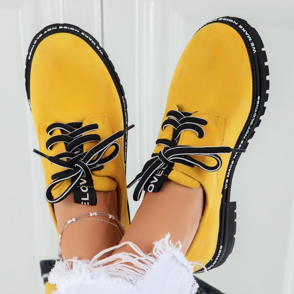 дамски ежедневни обувки Indira жълтоi #7408M