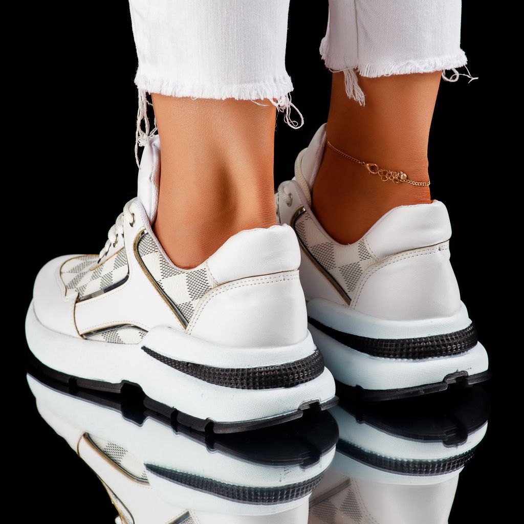 Дамски спортни обувки Edaline Бял #7455M