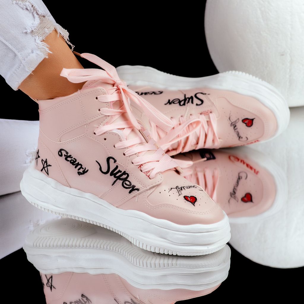 дамски спортни обувки Marie3 розово #8360M
