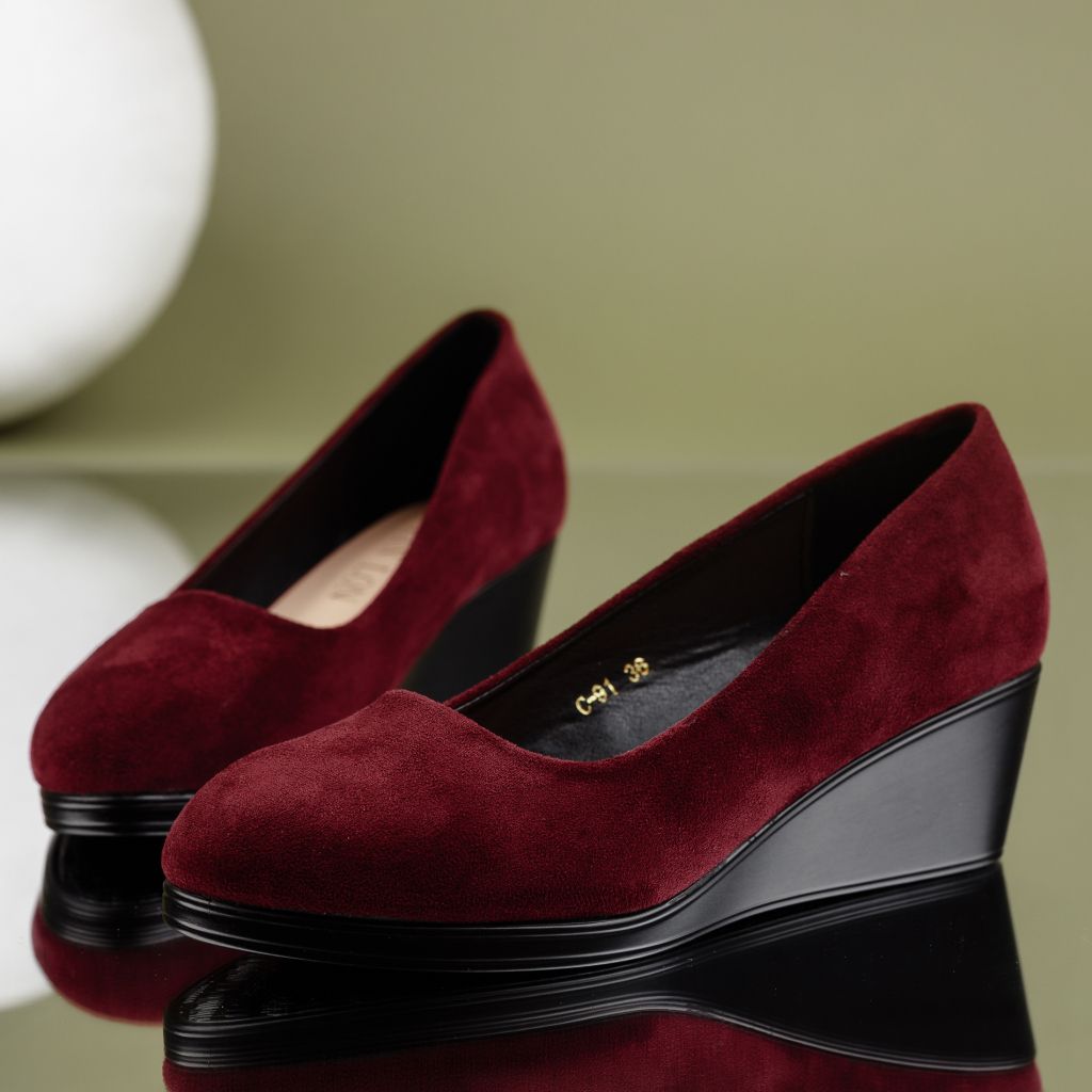 Дамски ежедневни обувки Jimena бордо #9331
