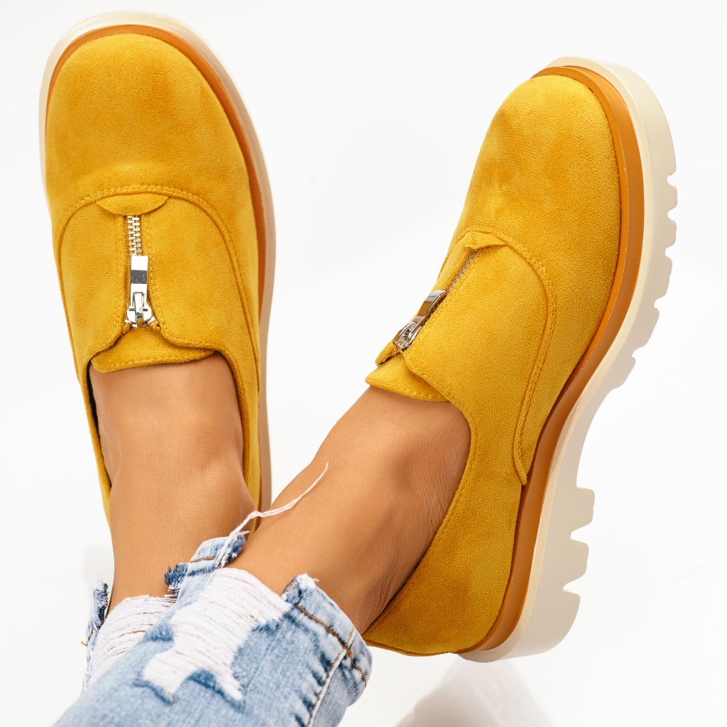 Ежедневни дамски обувки Melanie жълт #9259