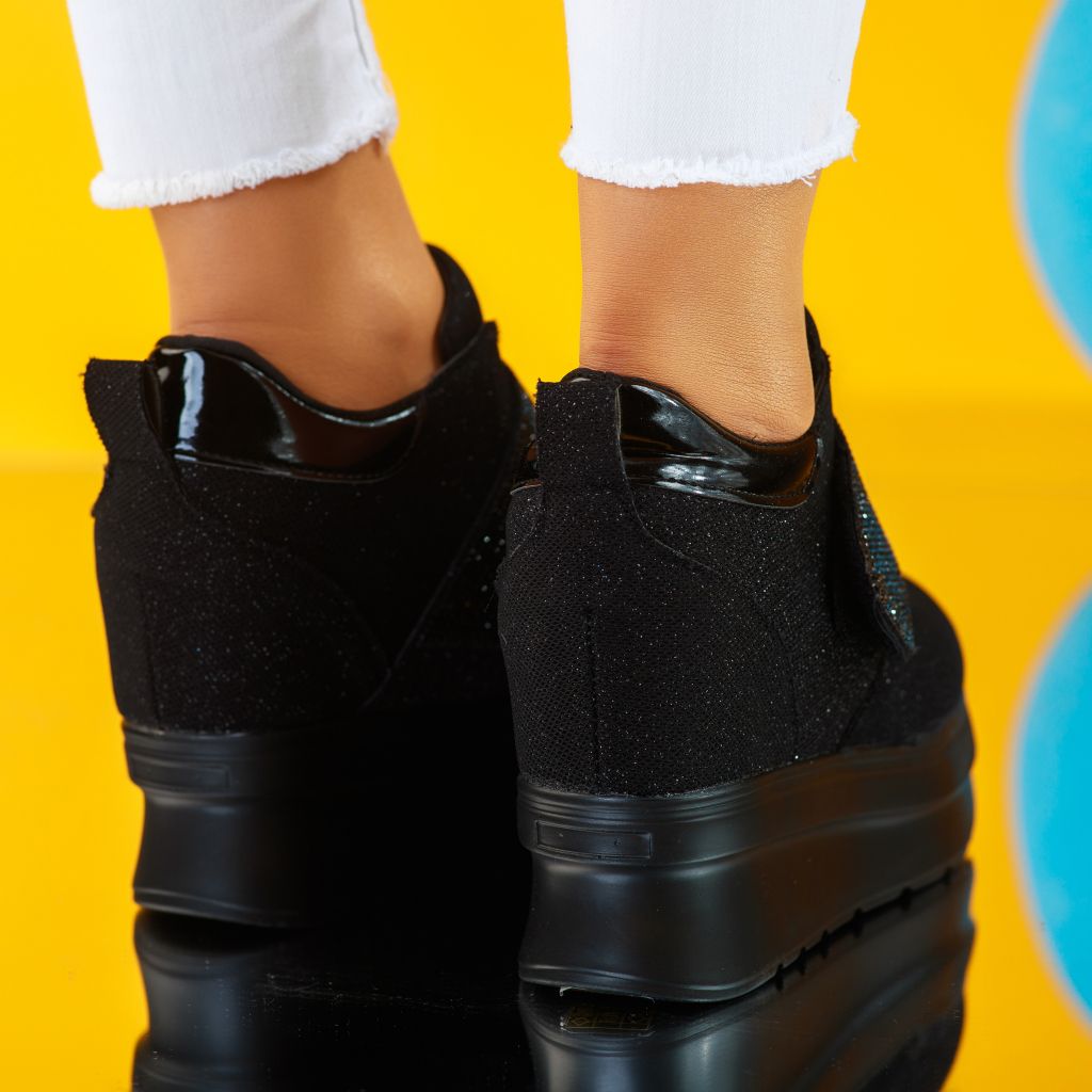 Дамски спортни обувки cu Platforma Genesis Черен #9510