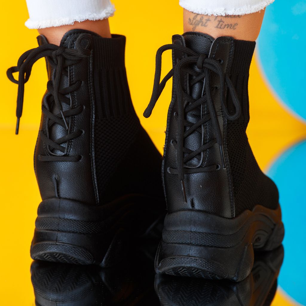 Дамски спортни обувки cu Platforma Josephine2 Черен #9515