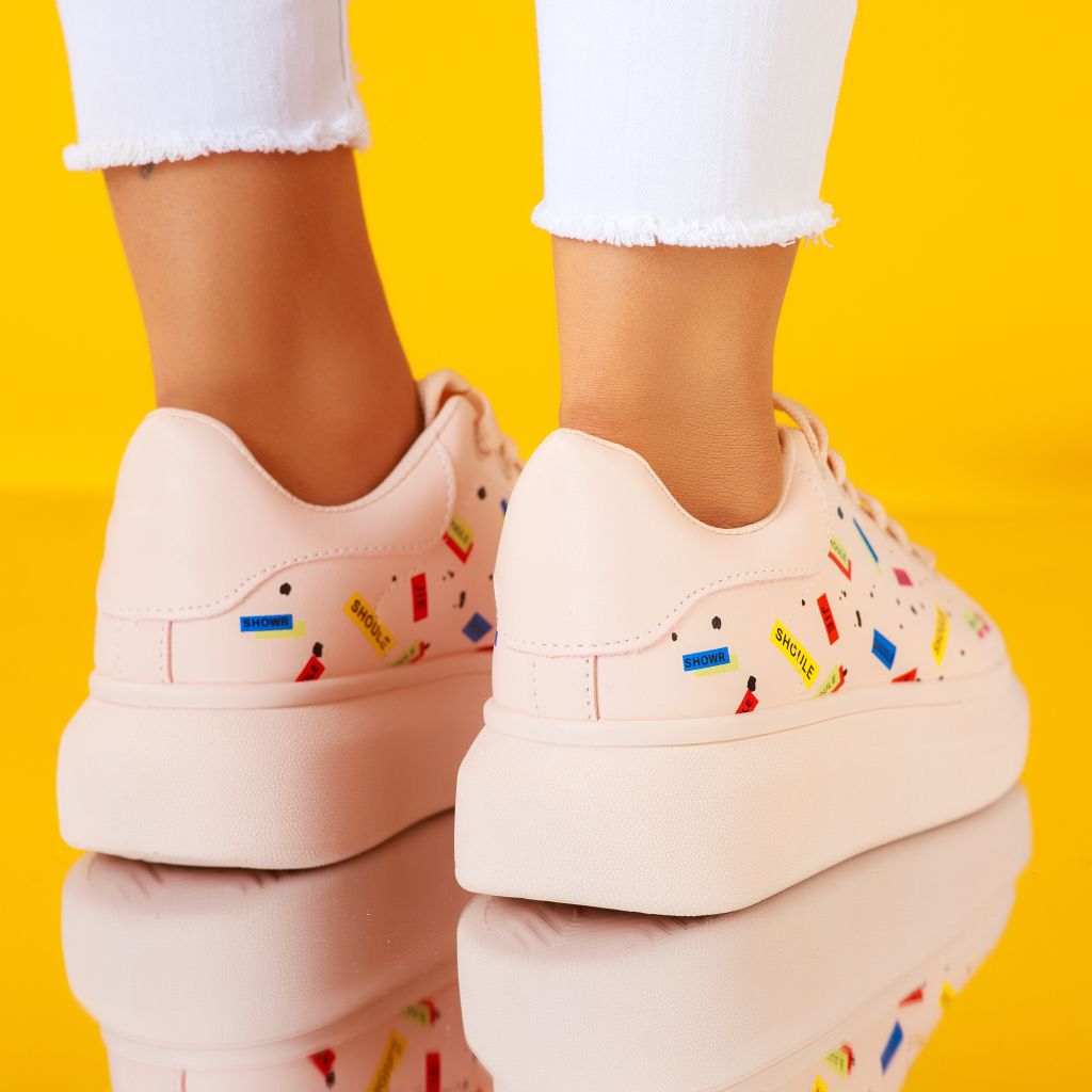 Дамски спортни обувки Baby розово #9495
