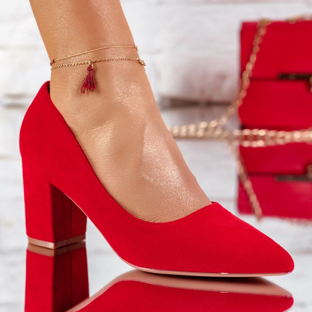Дамски обувки с токчета Richard червен #9647