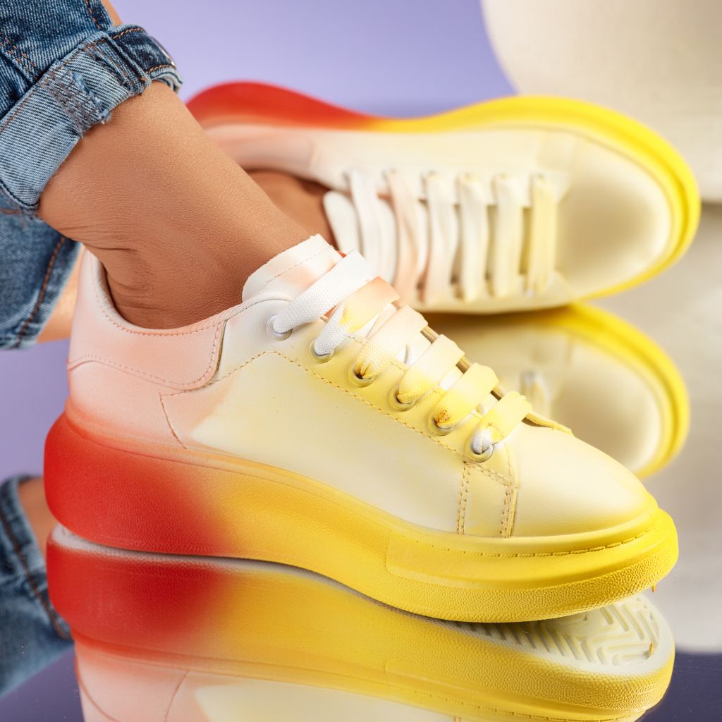 Дамски спортни обувки Parker жълт #9683