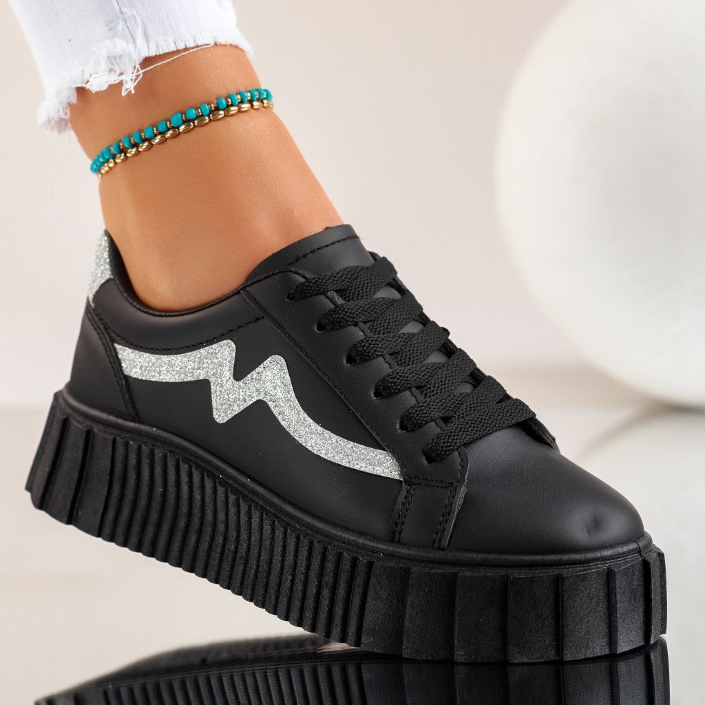 Дамски спортни обувки Michelle Черен / Сребрист #9806