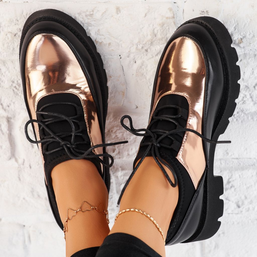 Lopez Női Rózsaszín/Arany Alkalmi Cipő #9833