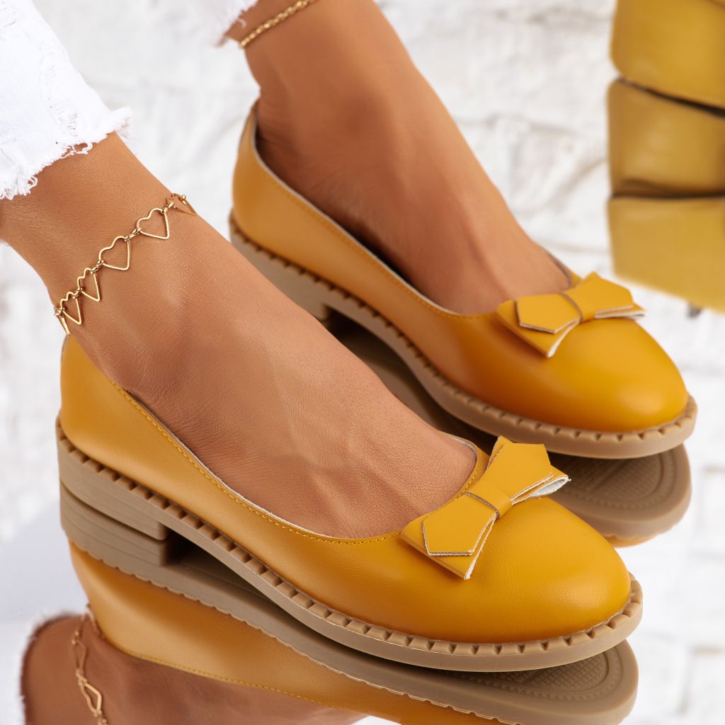 Ежедневни дамски обувки Leah жълт # 9860