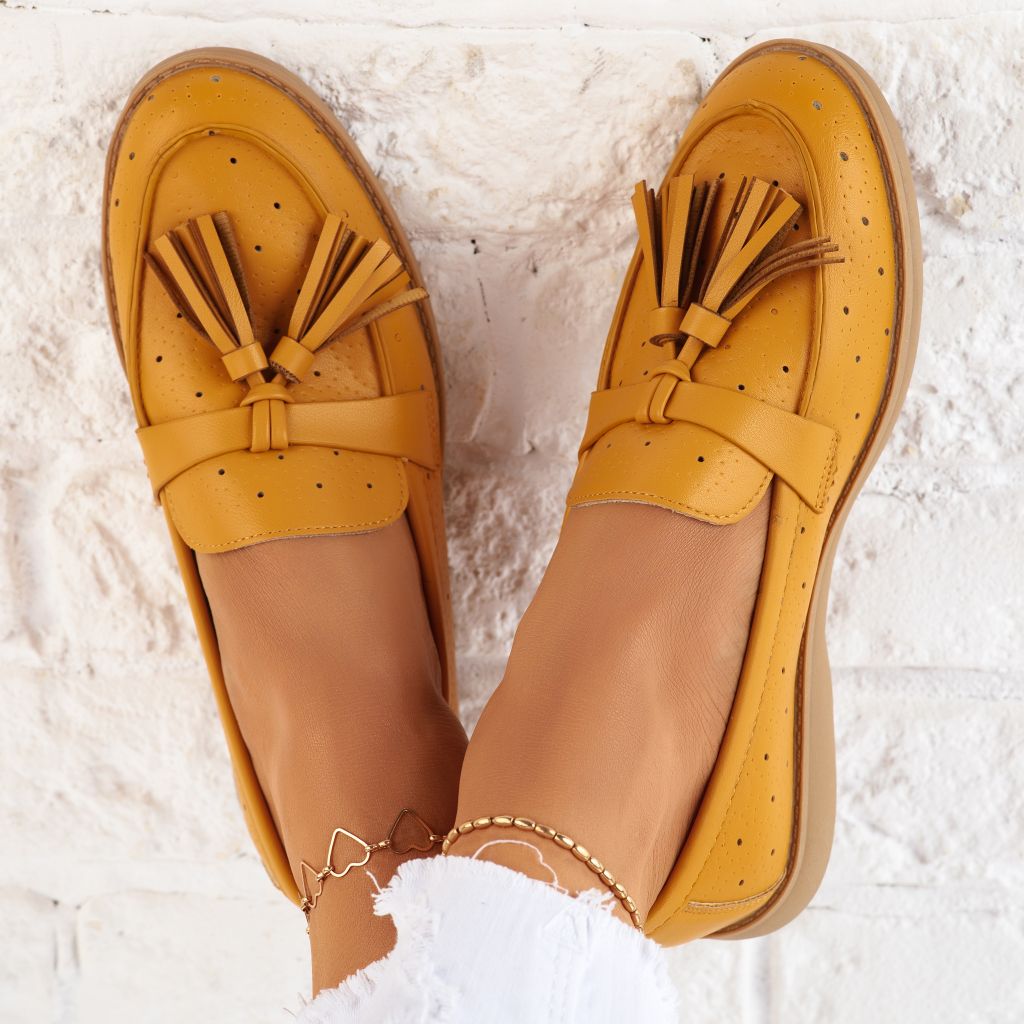 Ежедневни дамски обувки Charlotte жълто # 9843