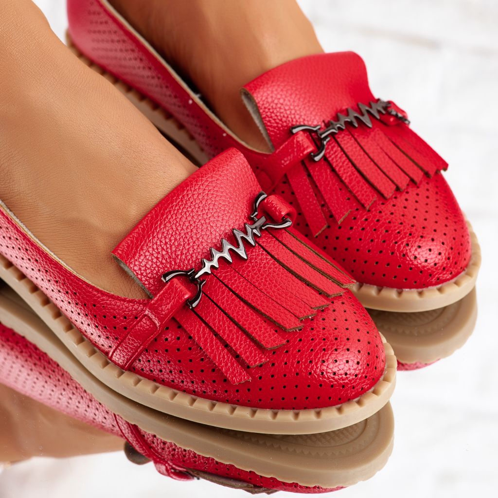Ежедневни дамски обувки Sandra домати # 9883