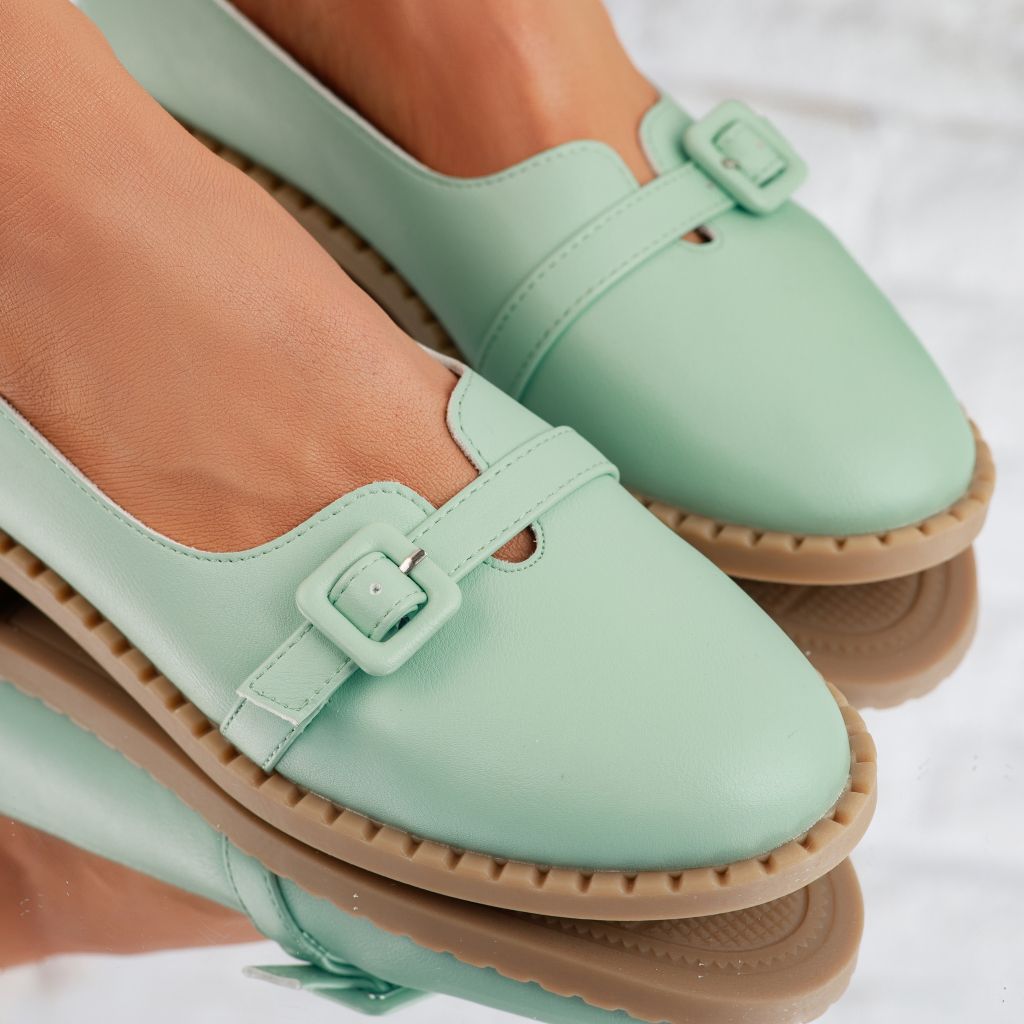 Ежедневни дамски обувки Tiffany зелено # 9885