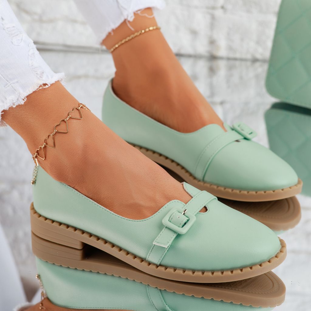 Ежедневни дамски обувки Tiffany зелено # 9885