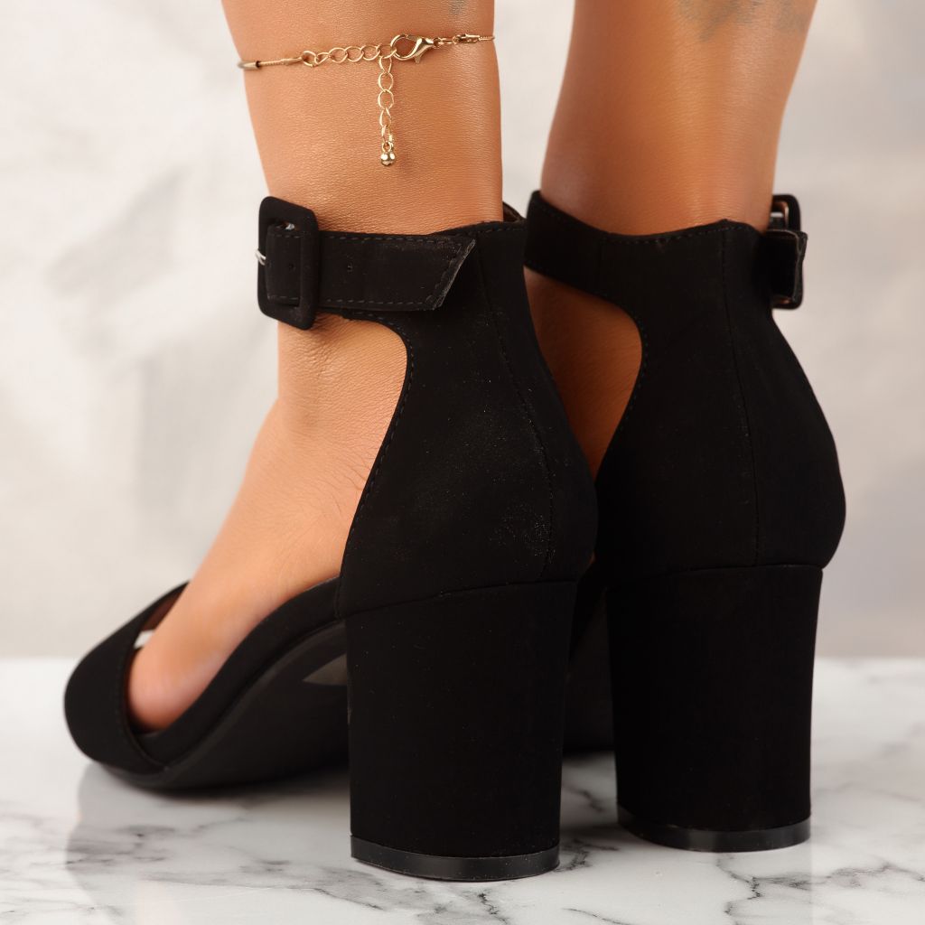 Дамски сандали на ток Gracelyn  Черен #10114