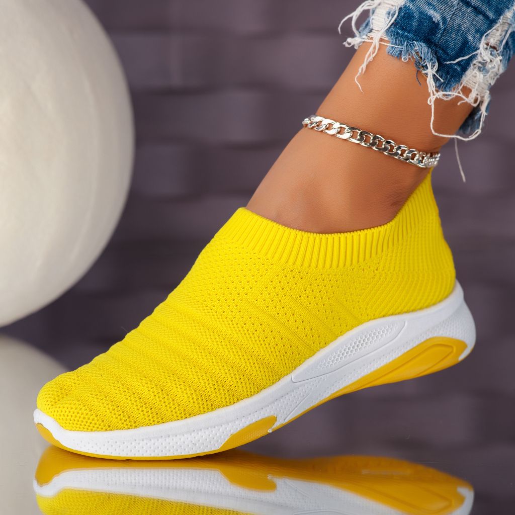 Дамски спортни обувки Leticia жълт #10766